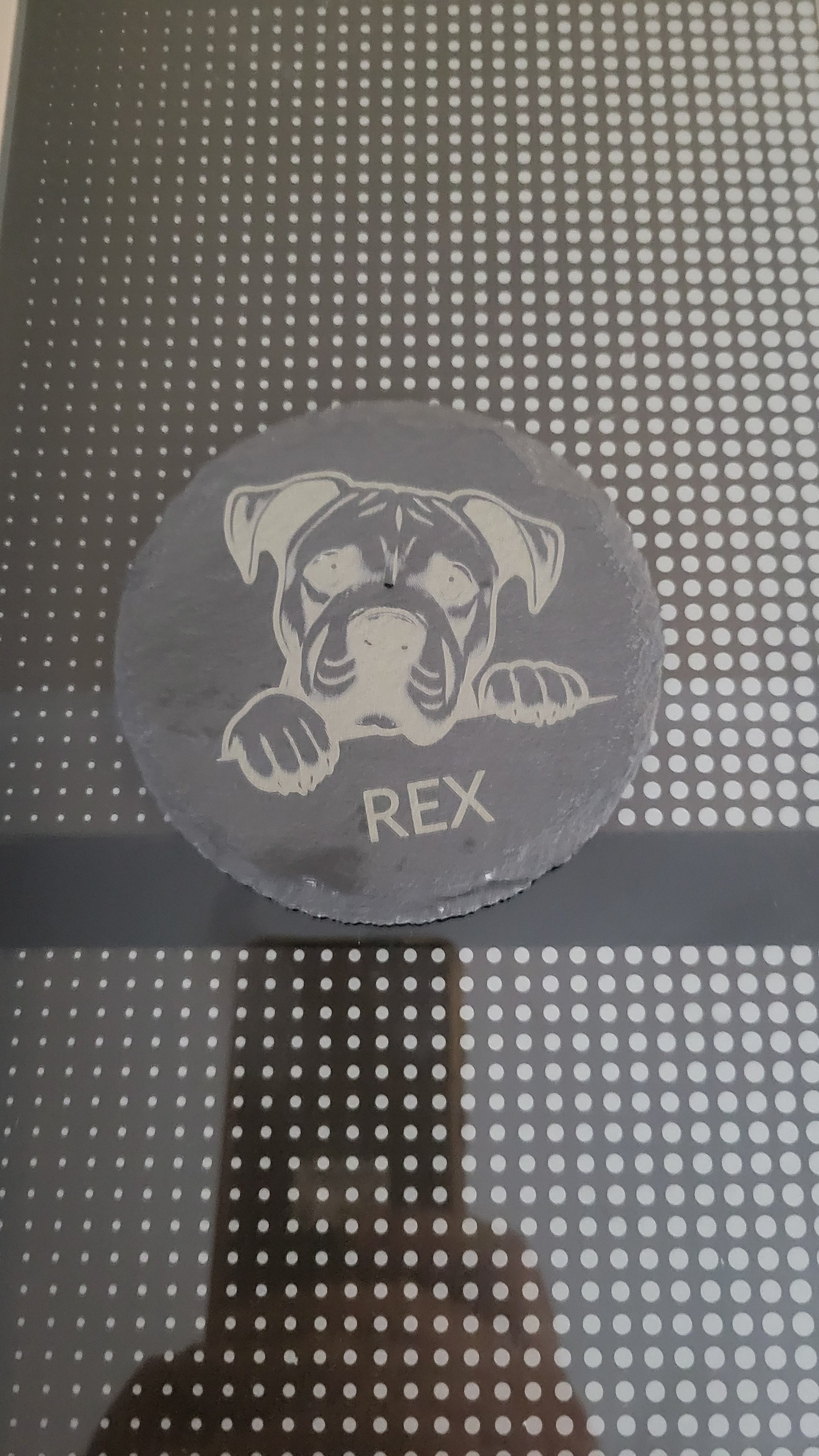 Slate coaster set of your favorite pet or human