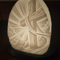 Christian Cross Lithophane Detail
