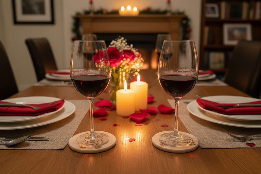 Coasters on Dining Table