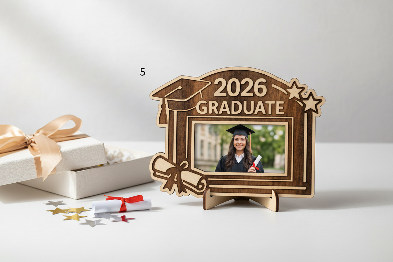 2026 Graduation Laser Cut Picture Frame - Custom Engraved Gift