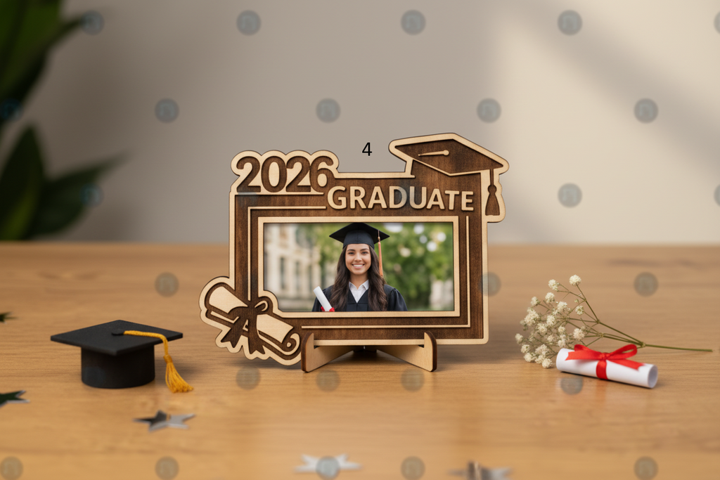 2026 Graduation Laser Cut Picture Frame - Custom Engraved Gift